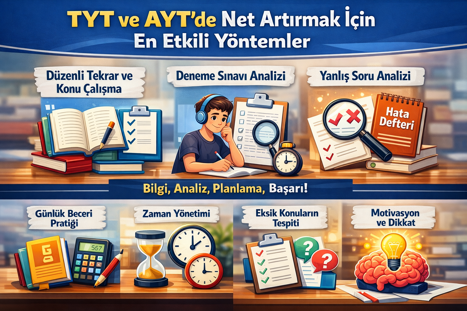 TYT ve AYT’de Net Artırmak İçin En Etkili Yöntemler kapak görseli